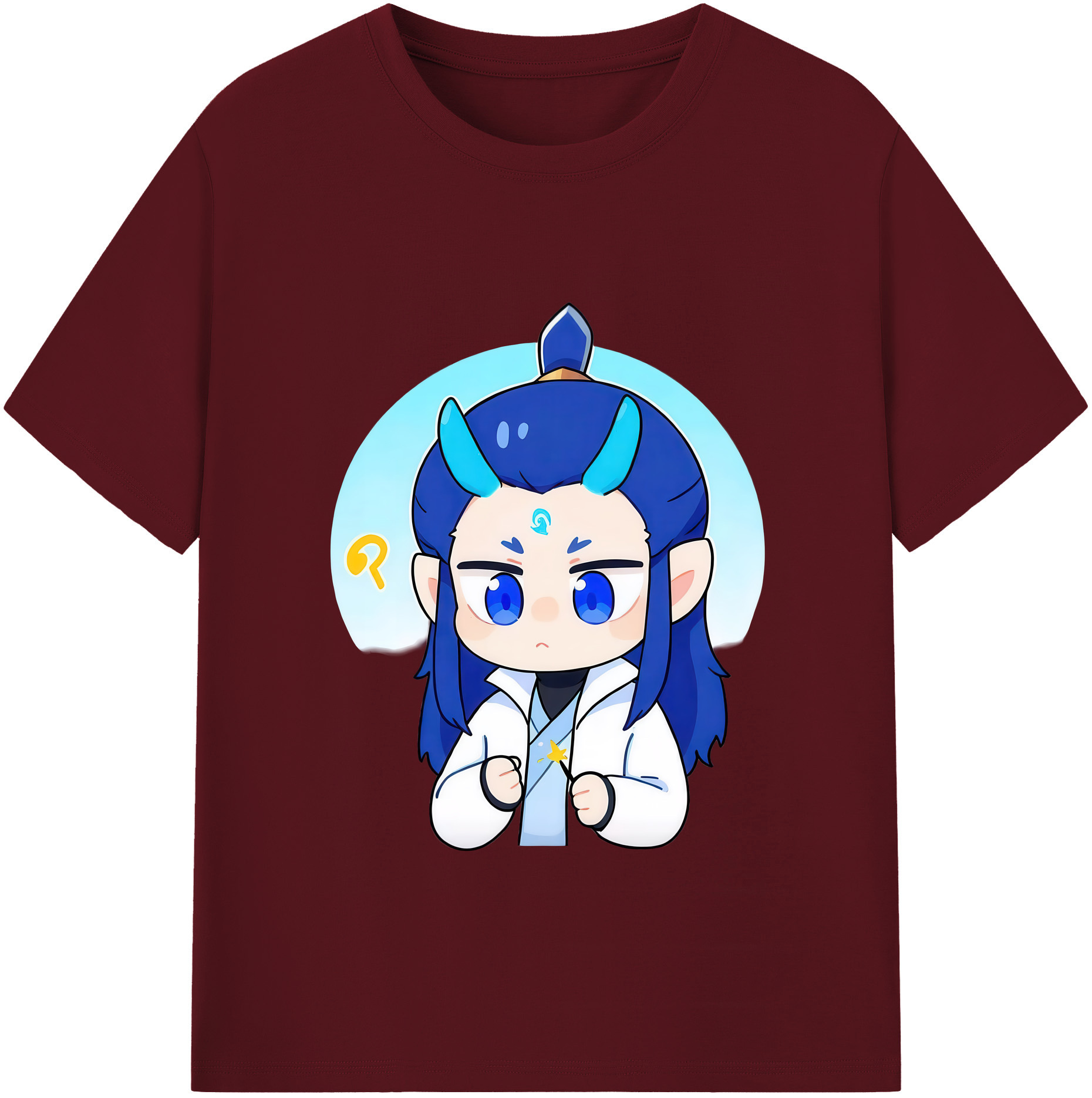 （画像用） Ne Zha 2 ナタ 魔童の大暴れ 綿100％半袖Tシャツ（フロントプリント）